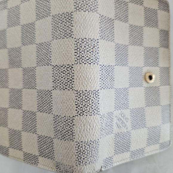 Louis Vuitton Damier Azur Snap Wallet Kisslock Canvas Authentic - Picture 7 of 10
